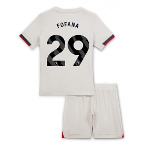 Fotbalové Dres Chelsea Wesley Fofana #29 Dětské Venkovní Oblečení 2025-26 Krátký Rukáv (+ trenýrky)